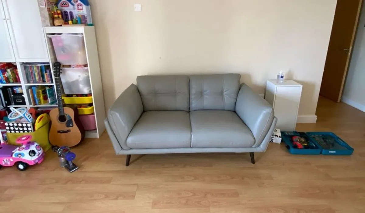 Hale Leather Sofa (Medium)- Meadows & Byrne- 2 seater - Image 3