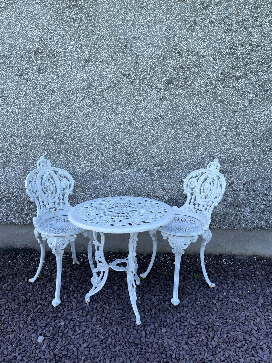 Cast Iron Garden Table and Chairs - Image 1