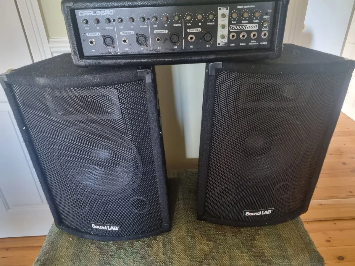 Carlsbro Amp and 2 x SoundLAb Speakers - Image 1