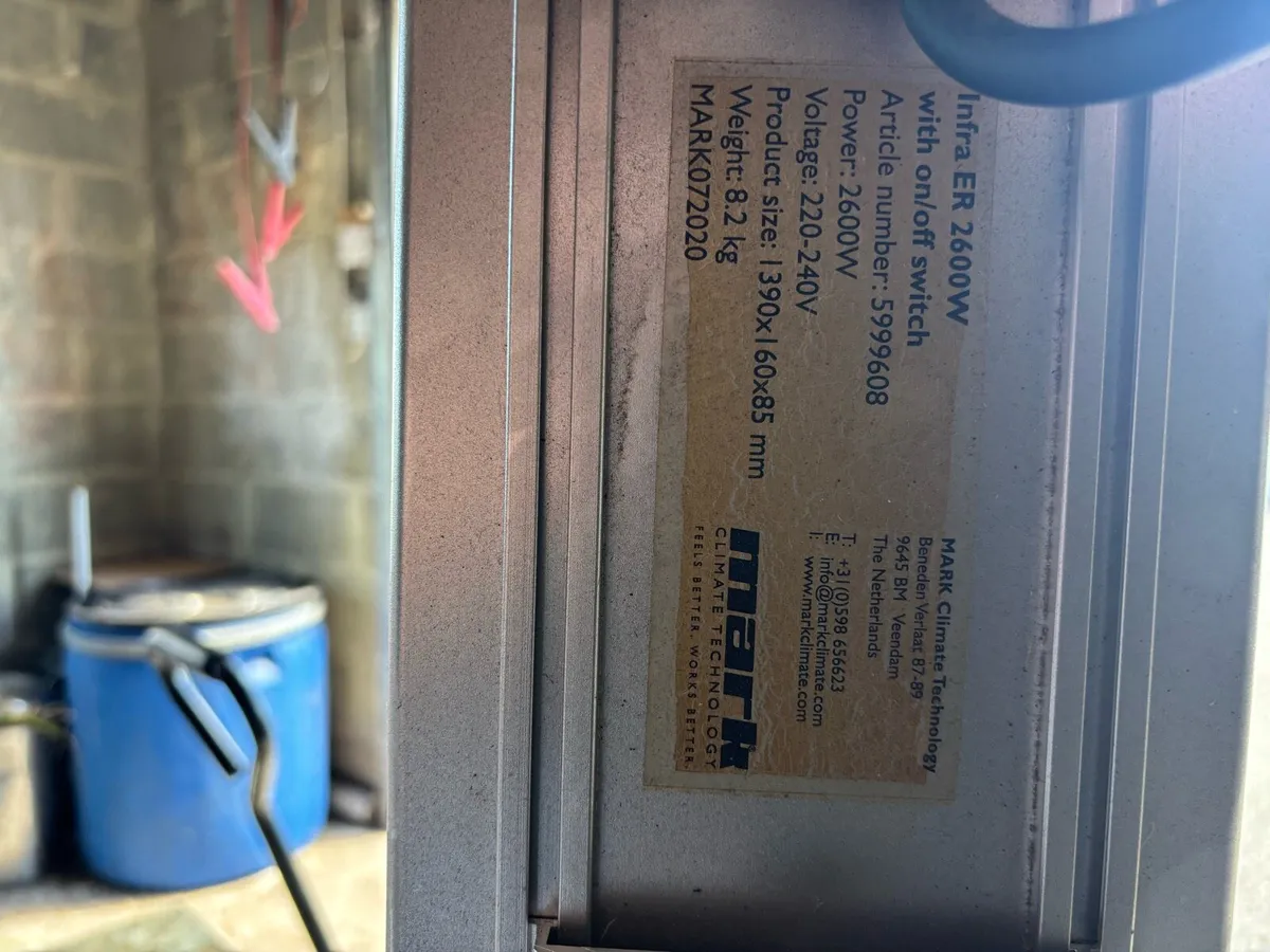 2600W Radiant Heaters x 9 - Image 2
