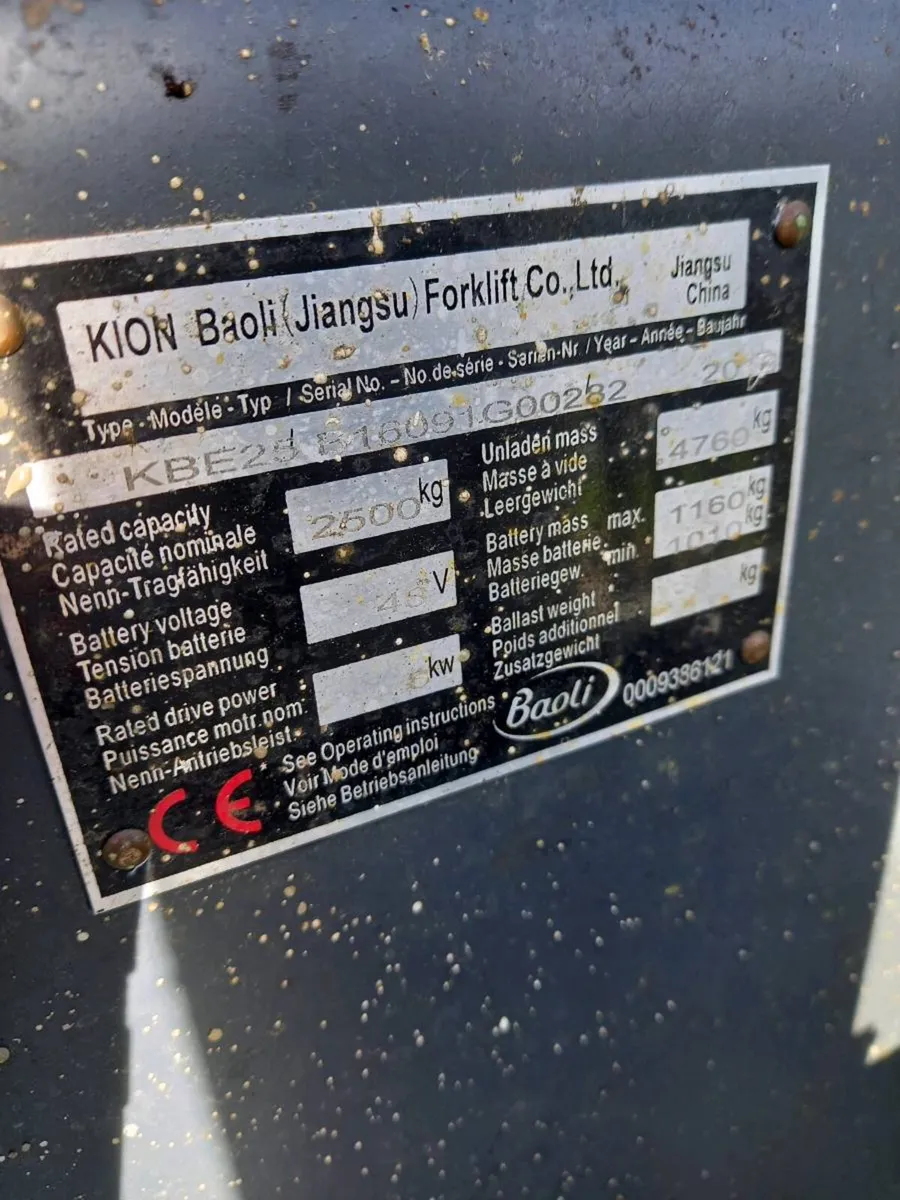 Forklifts electric 2.5 tonne - Image 4
