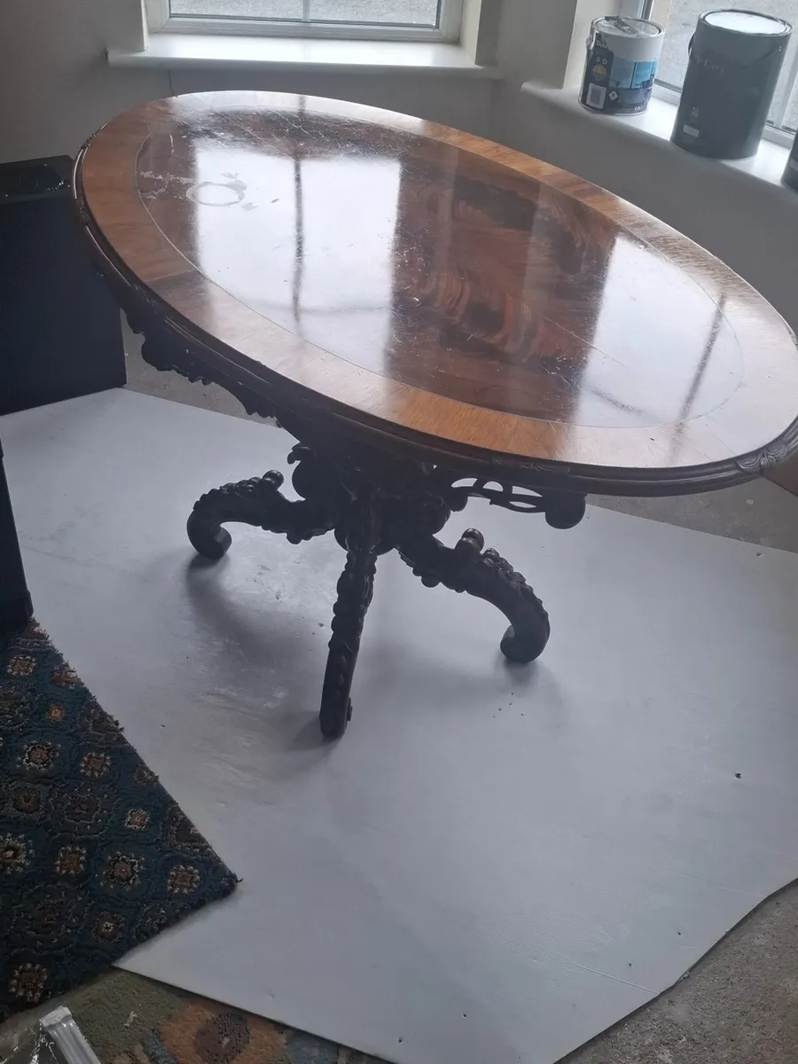 Beautiful Antique Oval Hall Table - Image 2