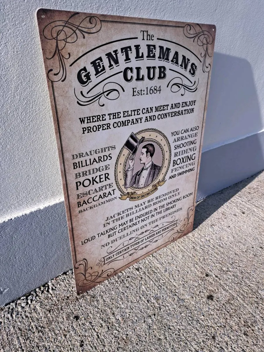 Large  gentleman's club metal sign - Image 3