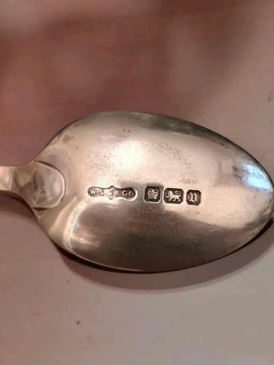 Sterling silver antique spoons set - Image 1