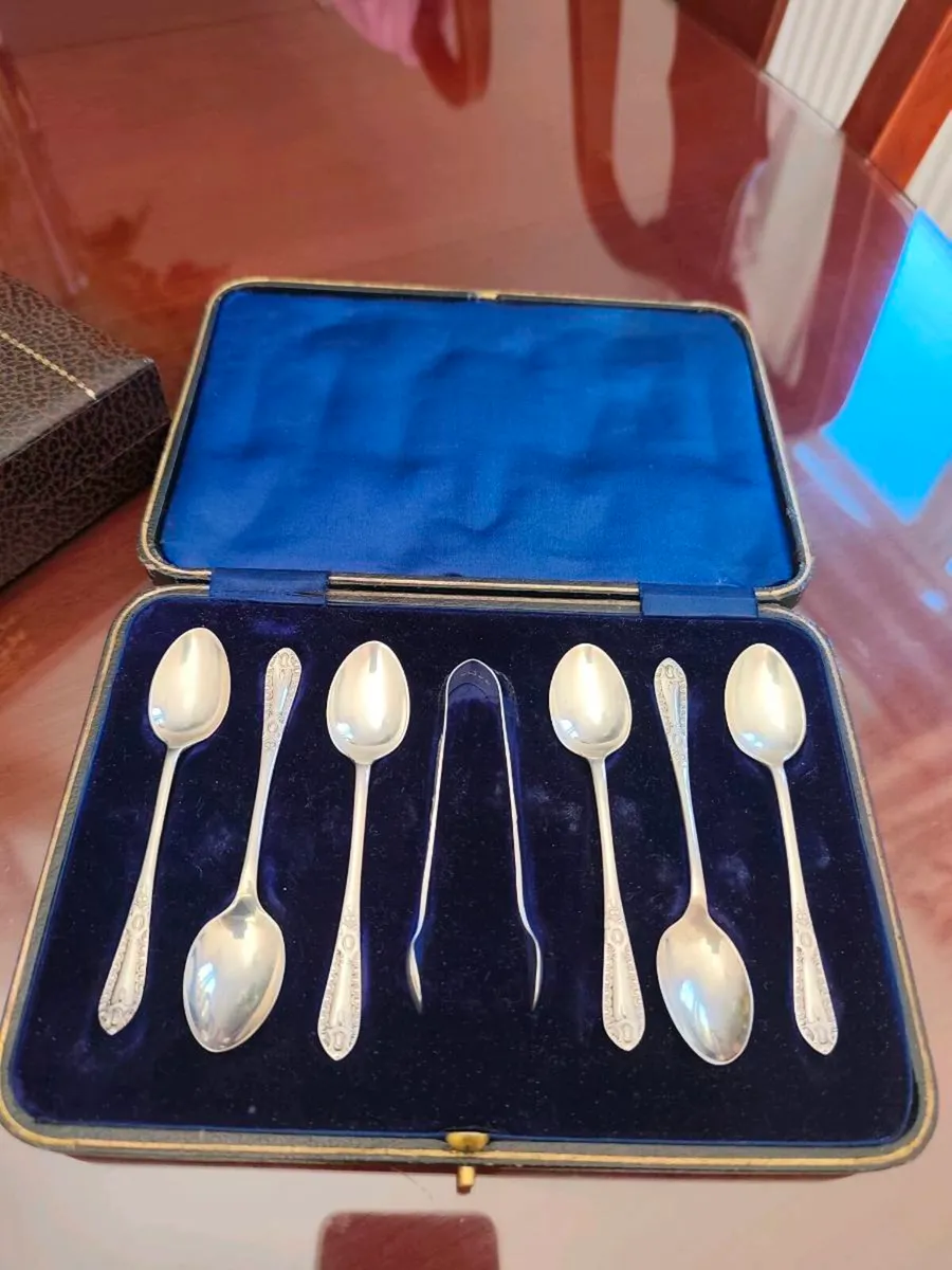 Sterling silver antique spoons set - Image 3
