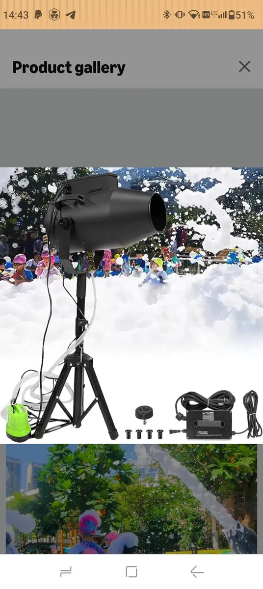 Large Foam Machine with Adjustable Angle and Long - Image 1