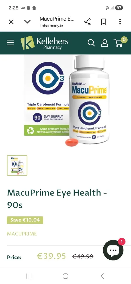 Macuprime eye health vitamines - Image 1