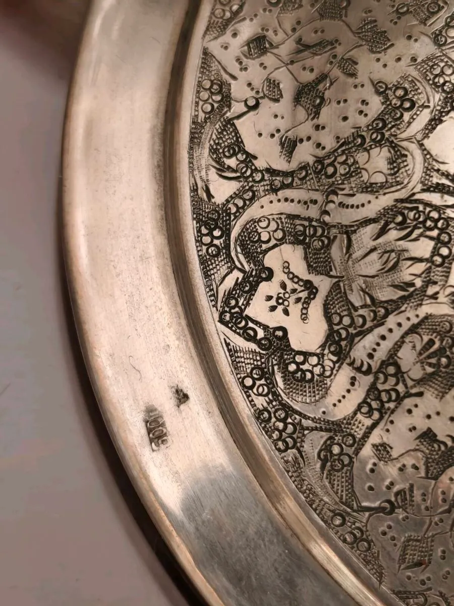 Persian solid silver bowl 600 silver 278grams - Image 4