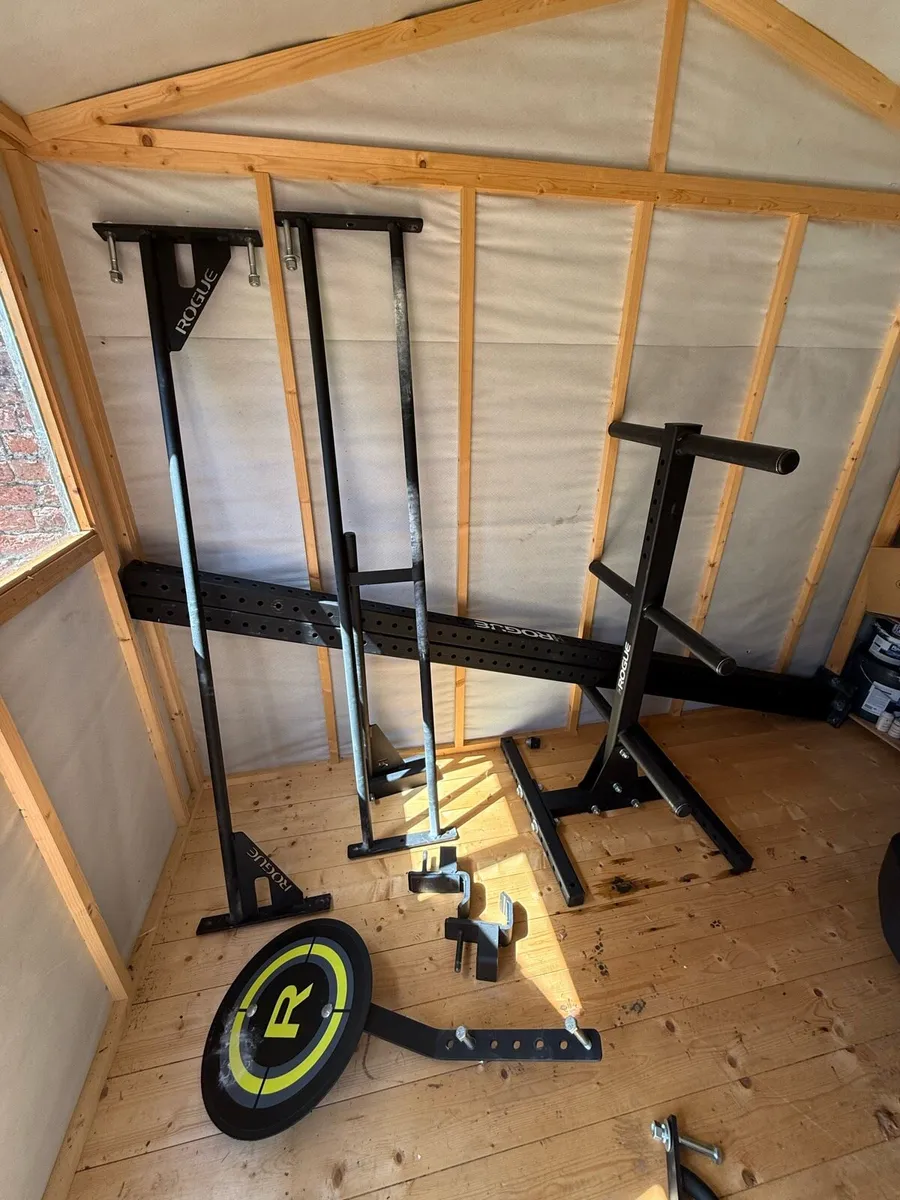 Rogue wall-mounted squatrack & weightplate storage - Image 1