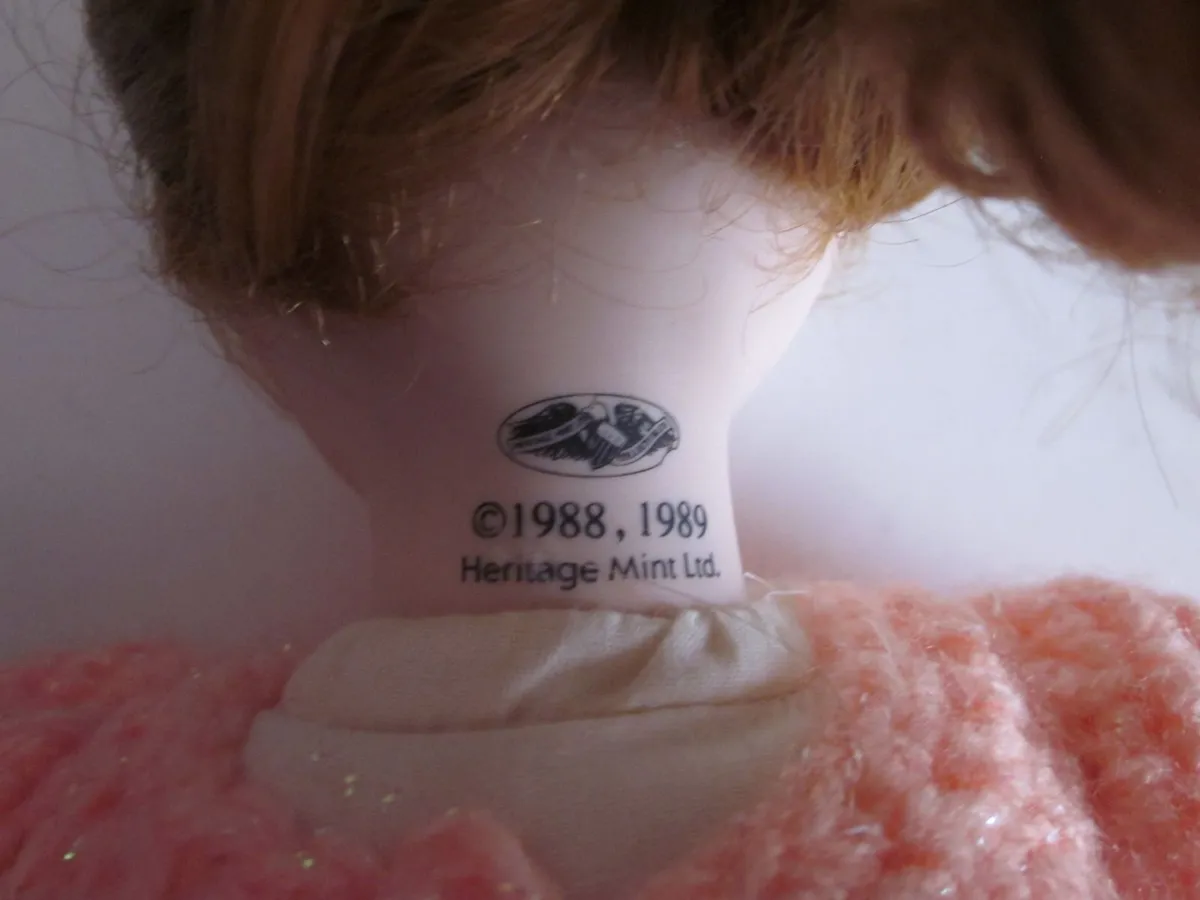 Hermitage Mint Porcelain  Doll with Crotchet Dress - Image 2