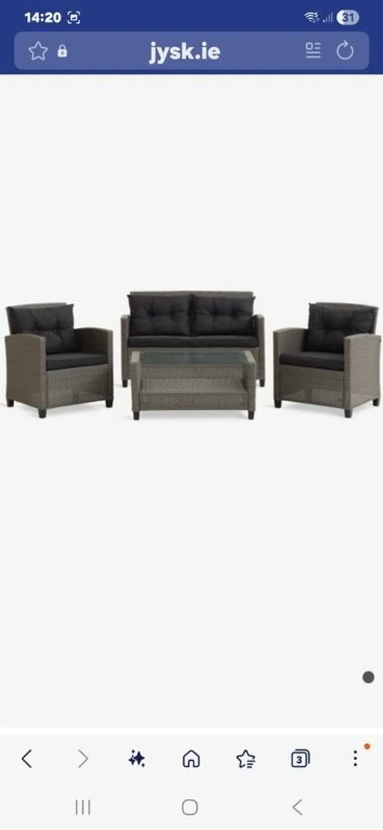JYSK MORA Garden Furniture Set - Grey - Image 1