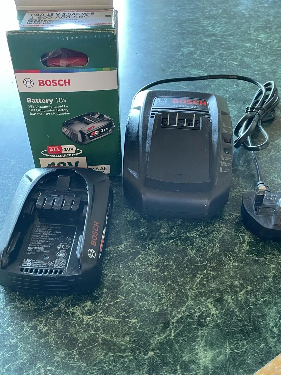 Strimmer batteries and charger - Image 3