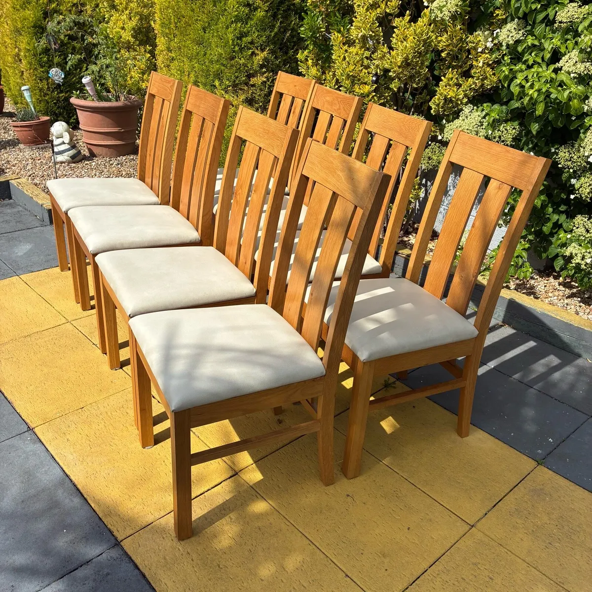 8 Solid Oak chairs €400 or 4 for €250 - Image 2