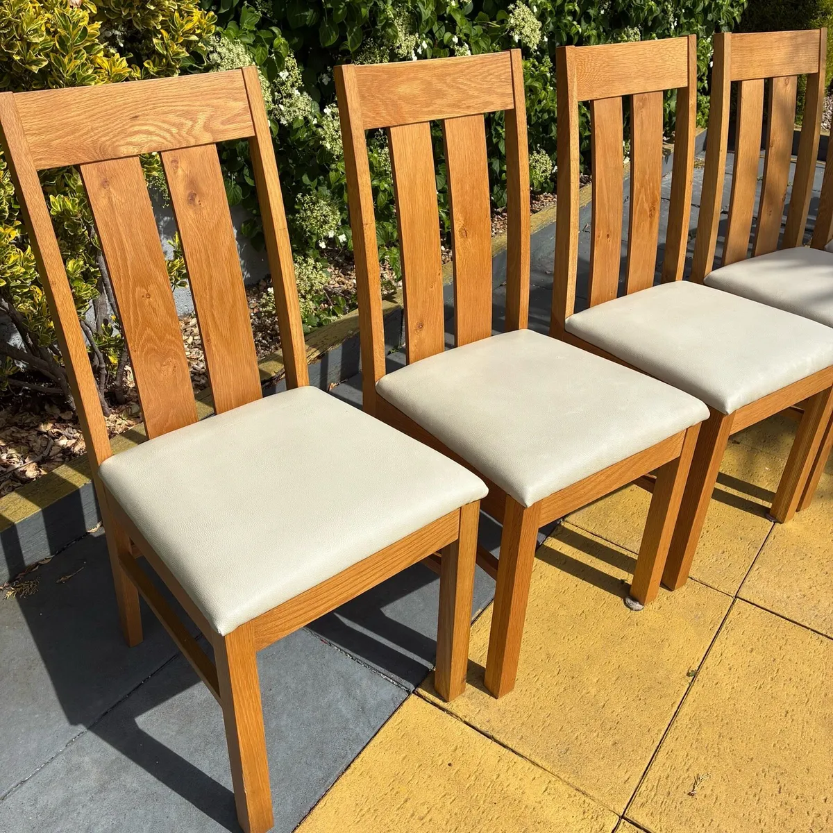 8 Solid Oak chairs €400 or 4 for €250 - Image 3