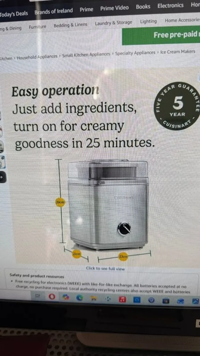 Cusinart Ice Cream Maker - Image 4
