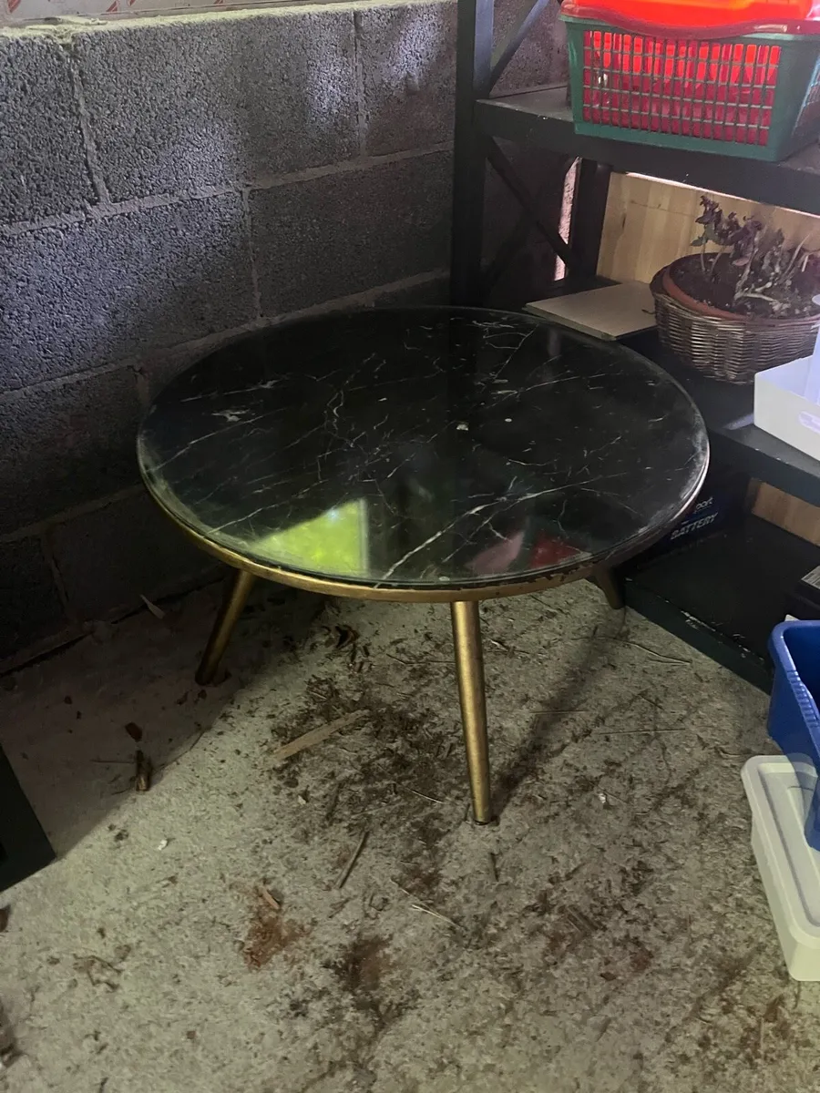 Granite coffee table with glass top (removable)