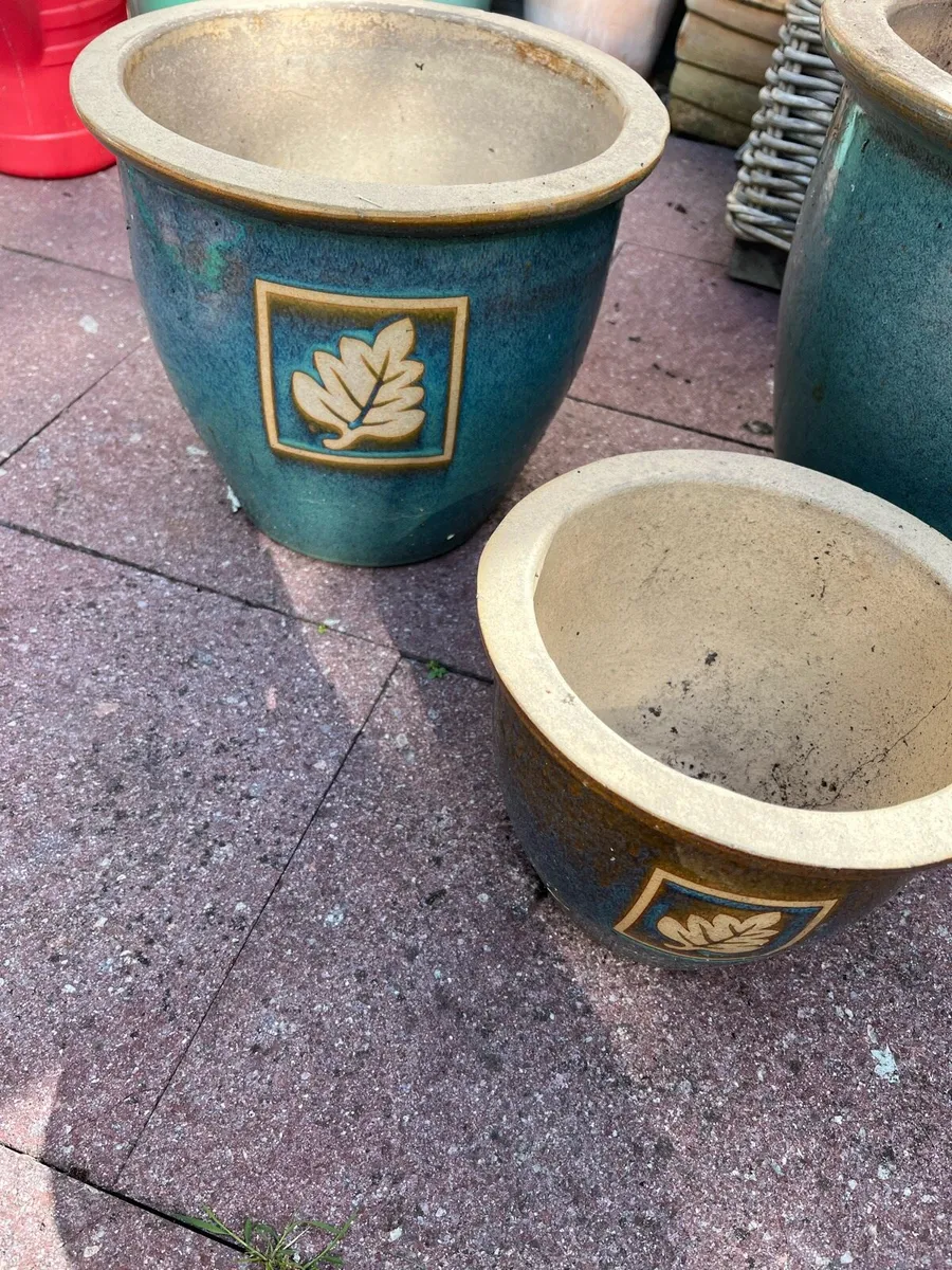 Free green ceramic pots - Image 2