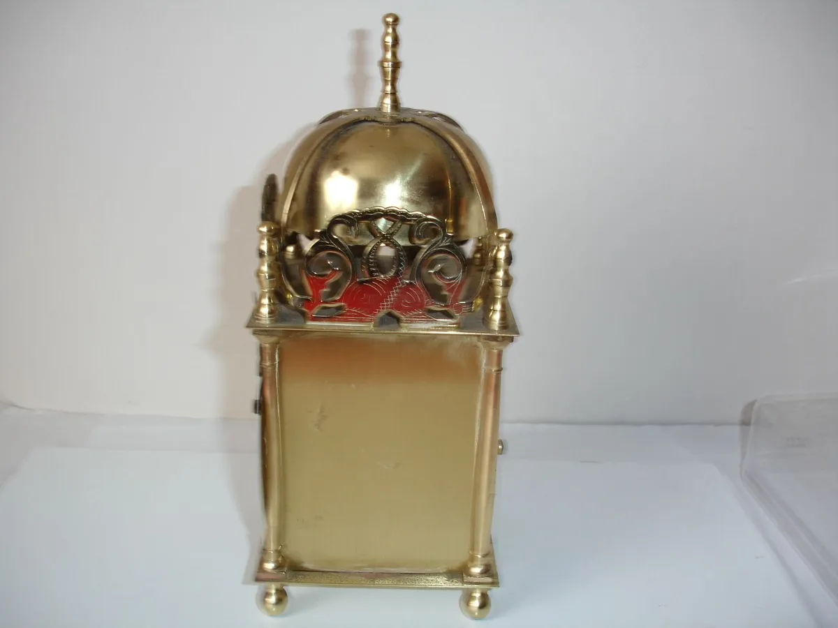 Smiths Brass Lantern Clock Battery Movement 1960s - Image 3