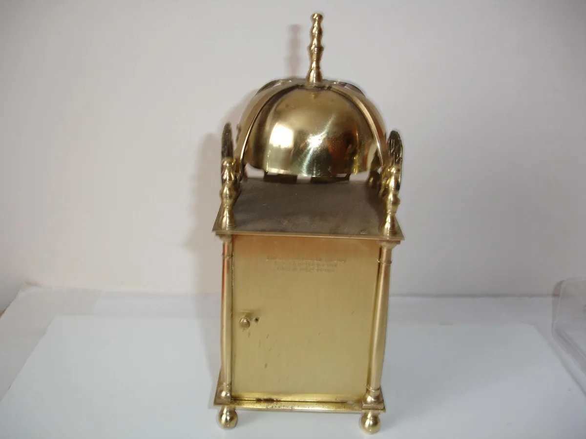 Smiths Brass Lantern Clock Battery Movement 1960s - Image 2