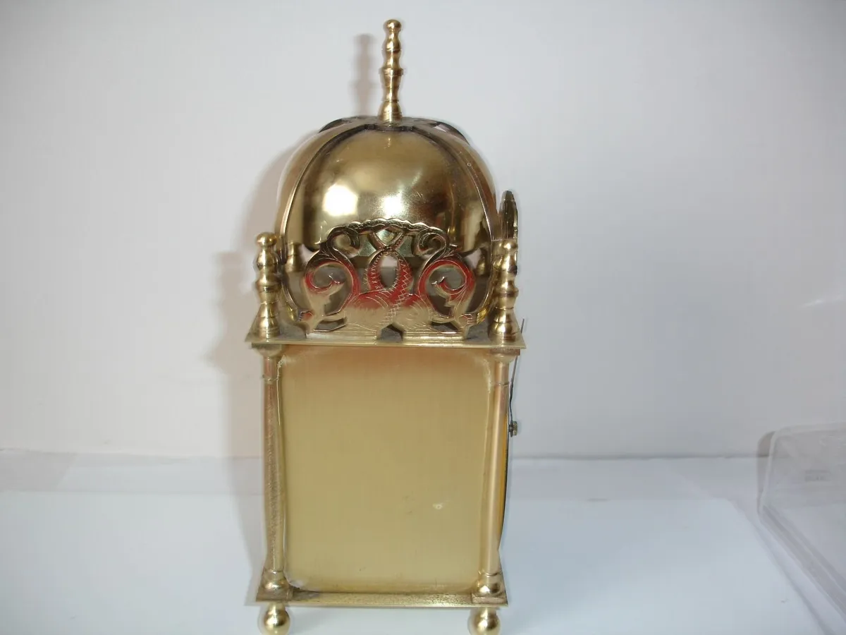 Smiths Brass Lantern Clock Battery Movement 1960s - Image 4