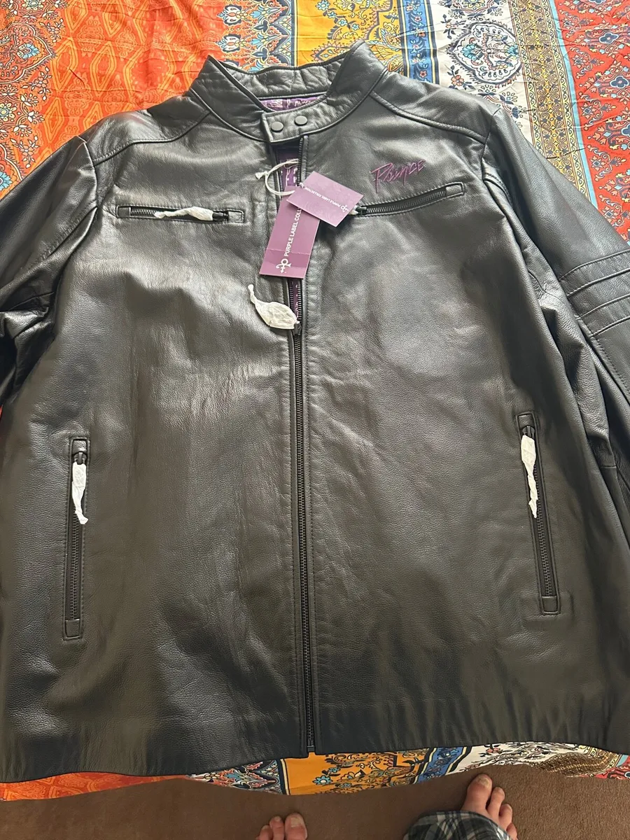 Prince Biker style Leather Jacket New * - Image 3