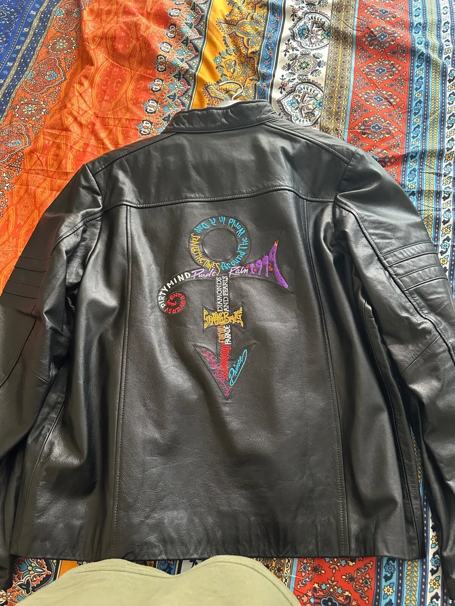 Prince Biker style Leather Jacket New * - Image 4