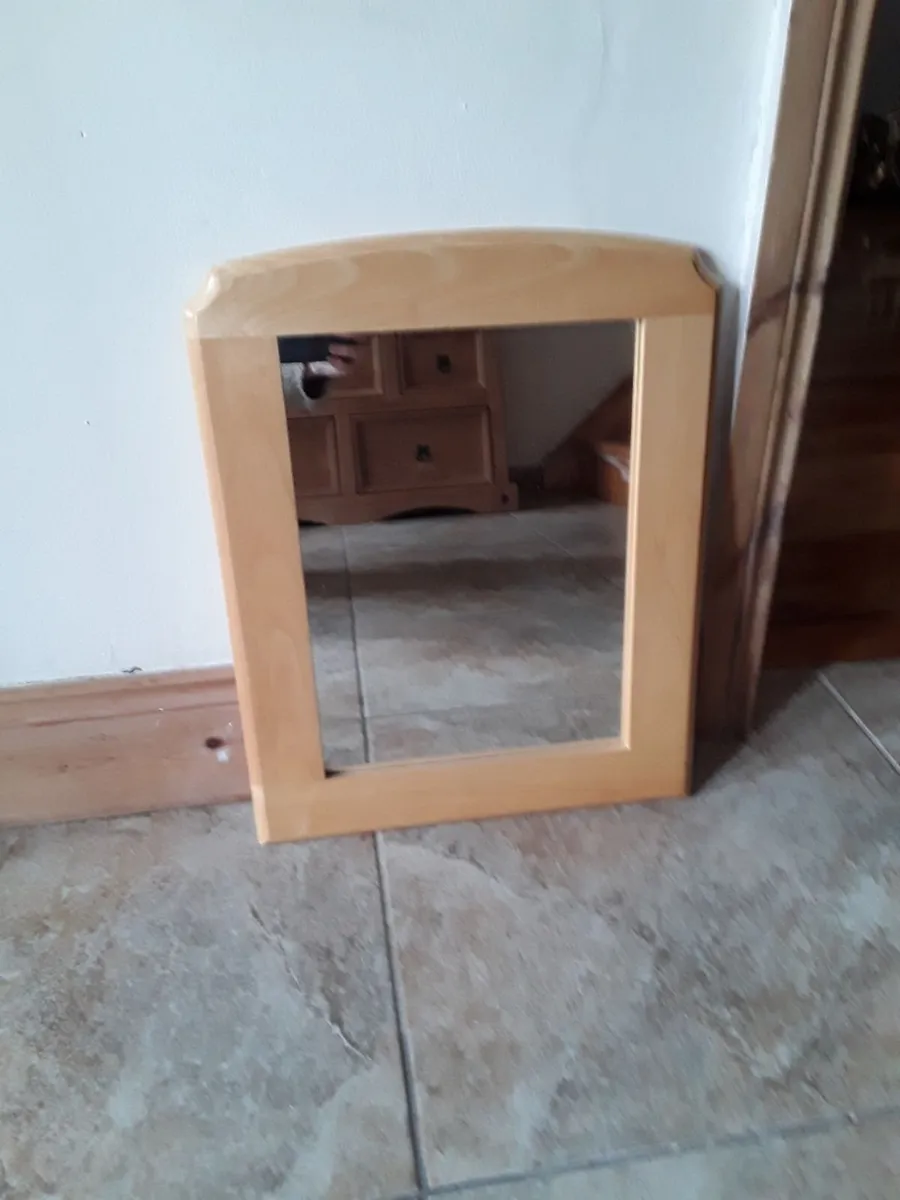 Good solid pine bathroom mirror - Image 1