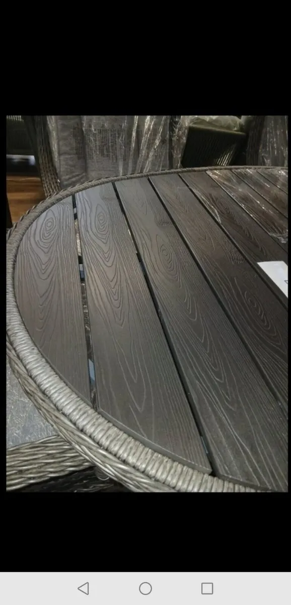 Brand New Dark Grey Rattan 6 Seater Dining Set - Image 3