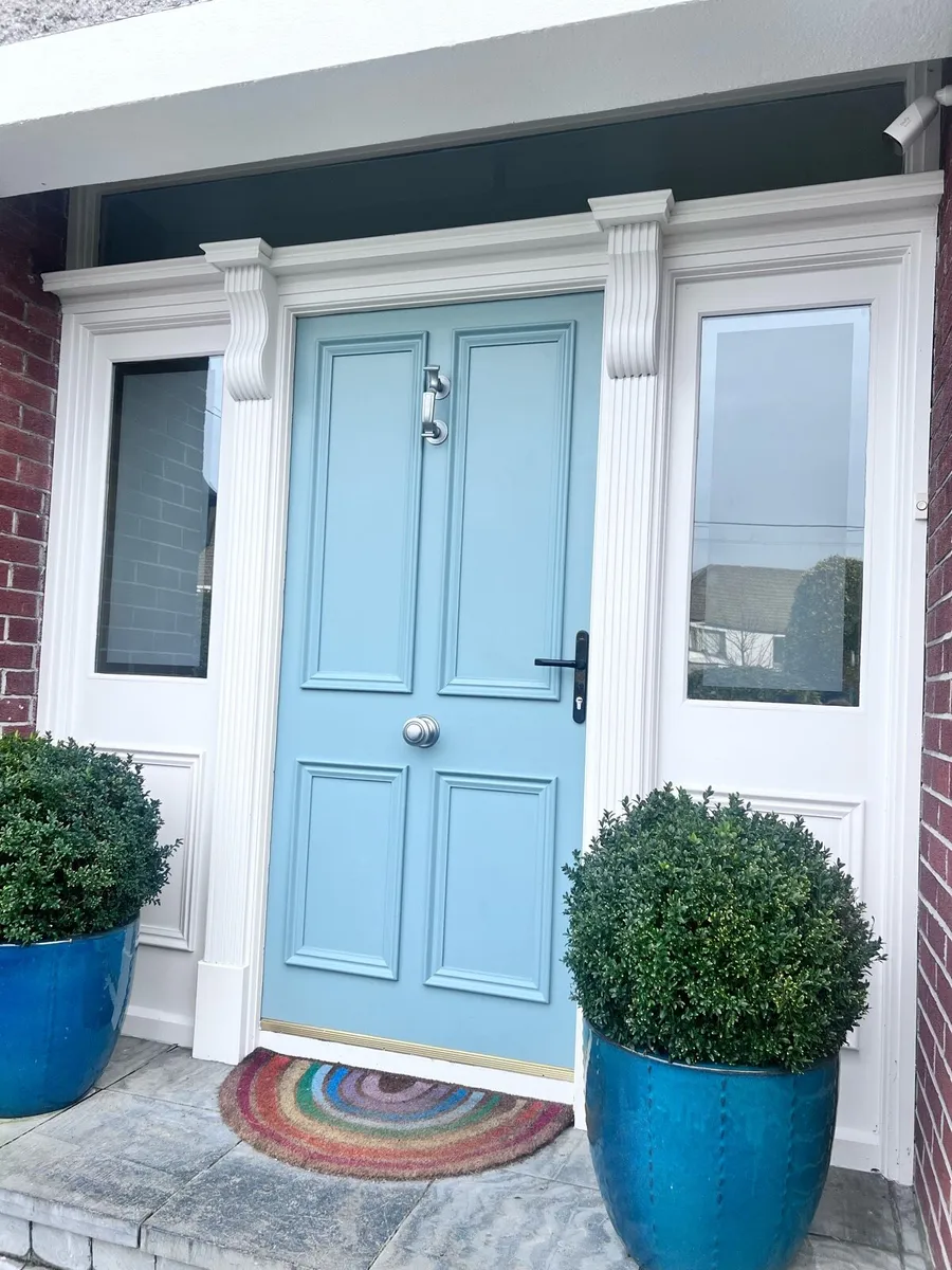 Front door with side lights and fan light - Image 1
