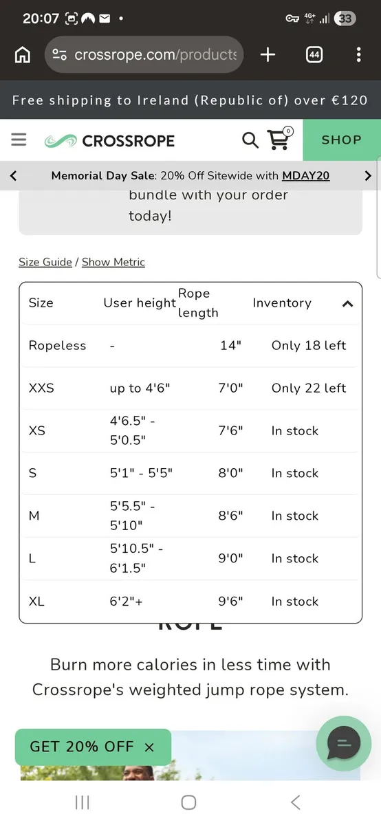 Crossrope weighted jump rope - Image 2