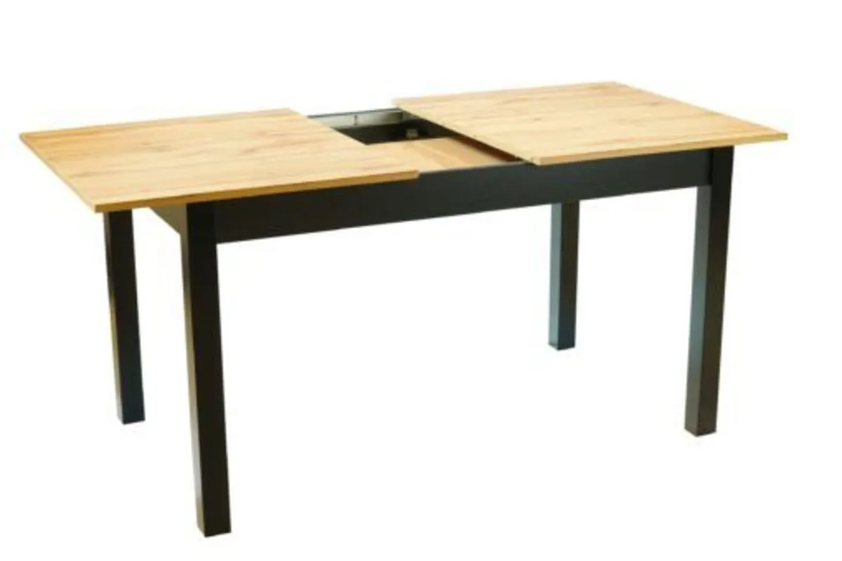 WotanExtend Black Oak Dining Table up to140CM - Image 3