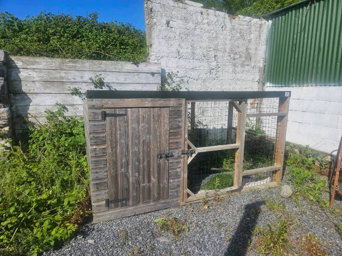 Dog run with sleeper box - Image 1