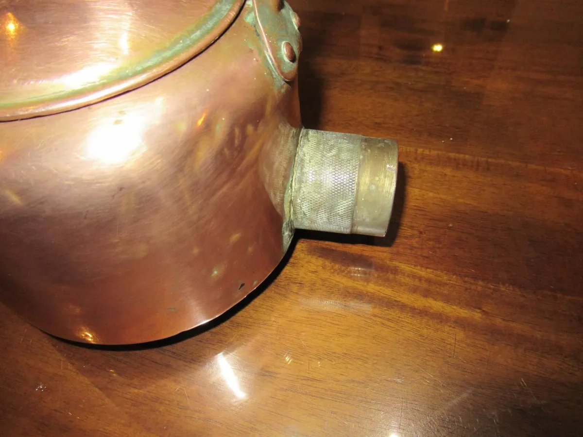 antique vintage COPPER kettle cottage electric - Image 4