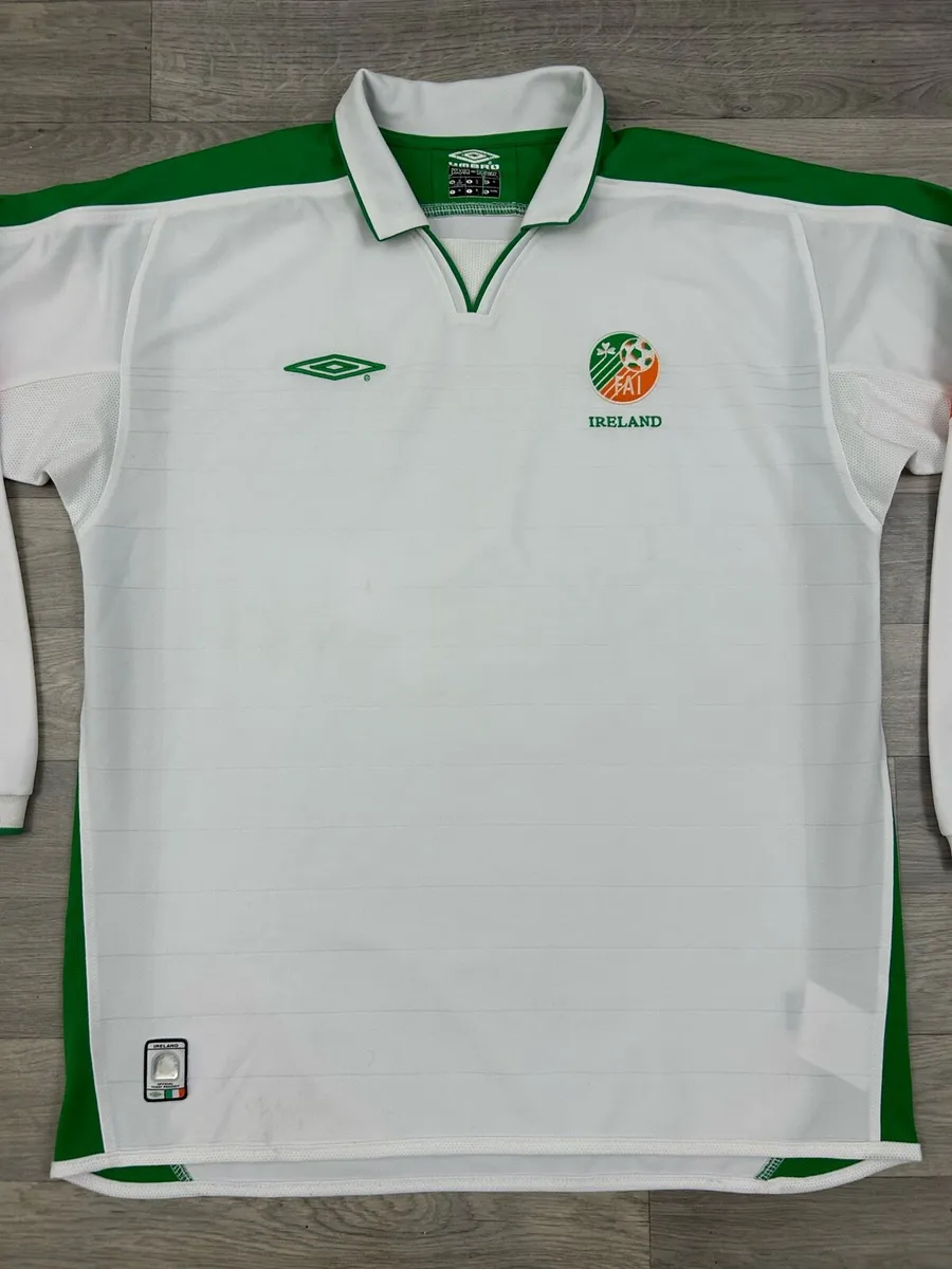 Vintage 2003 Ireland L/S Player Issue Jersey Shirt - Image 2
