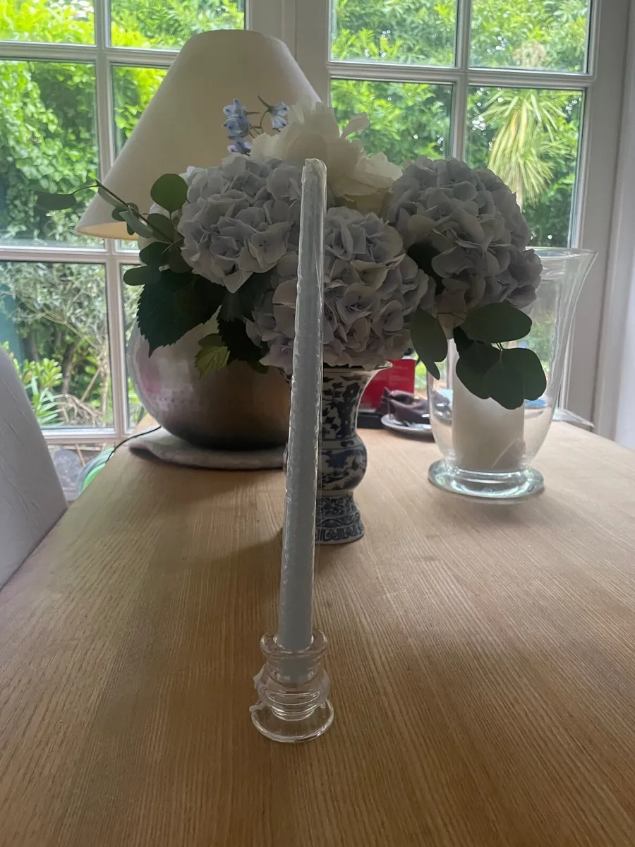 Tapered 12" Candles x 34, Ice Blue - Image 2