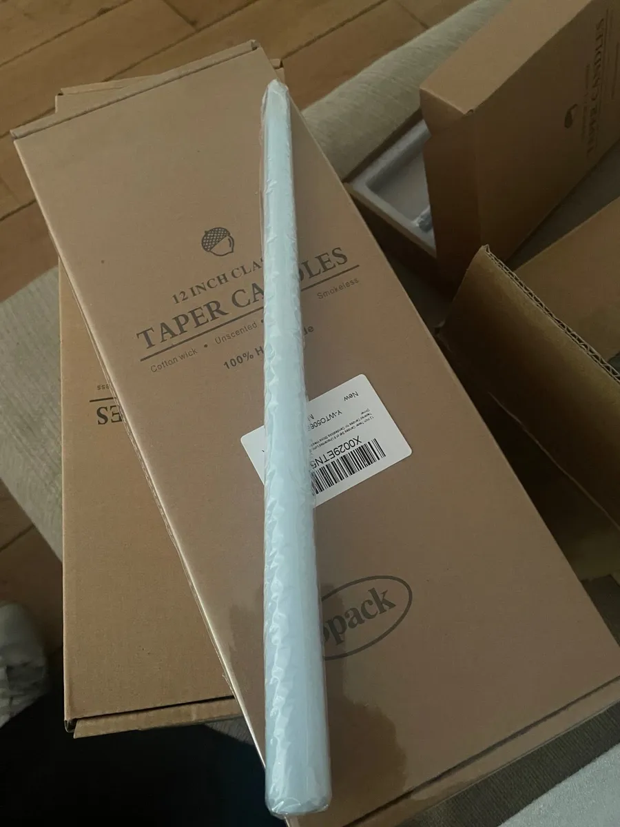 Tapered 12" Candles x 34, Ice Blue - Image 3