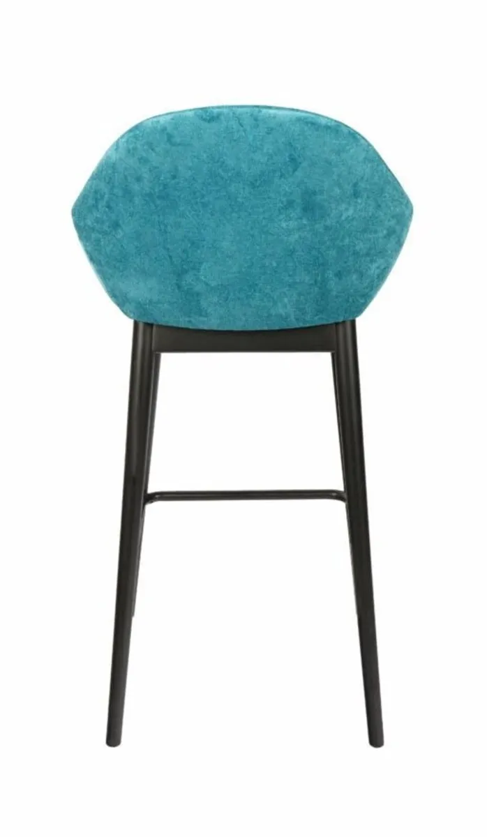 Azure Haven Armrest Stool Luxurious Blue Bucket - Image 2