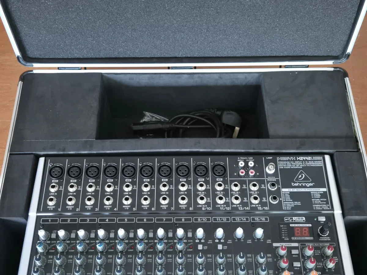 Behringer Xenyx X2442USB Mixer with Case - Image 1