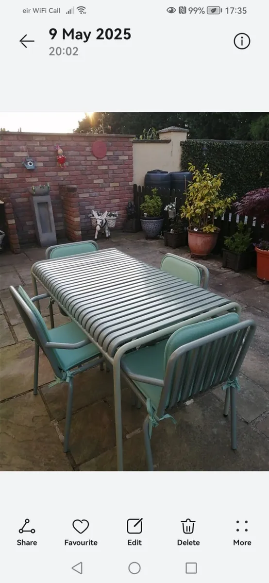 Garden Table and 4 Chairs - Image 2