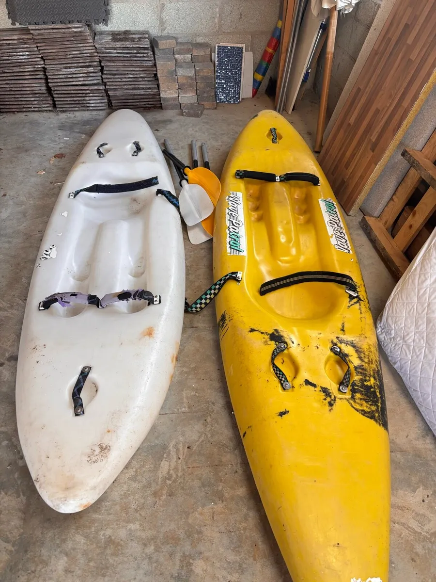2 Kayaks for Sale – Includes Paddles - Image 1