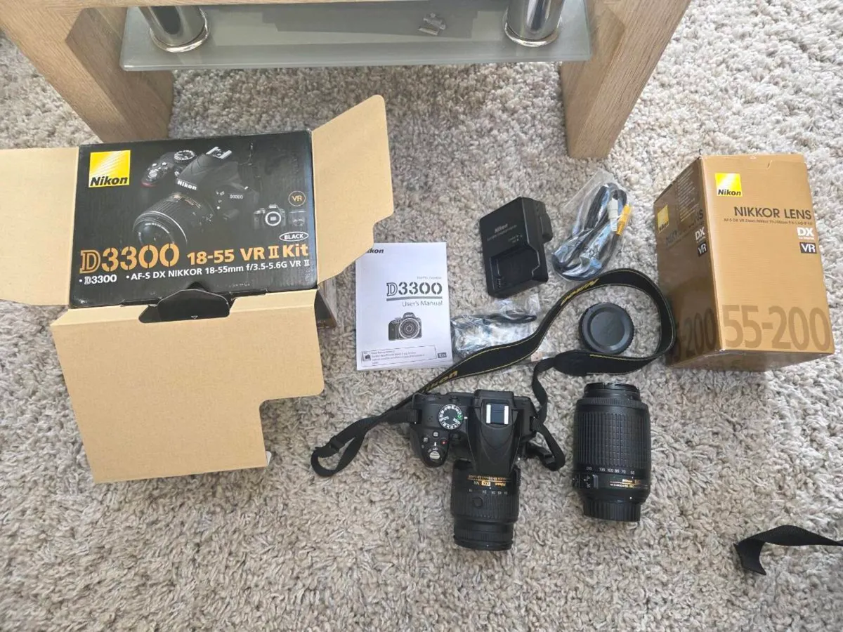 Nikon D3300 DSLR Camera Bundle – 2 Lenses – Low Sh - Image 2