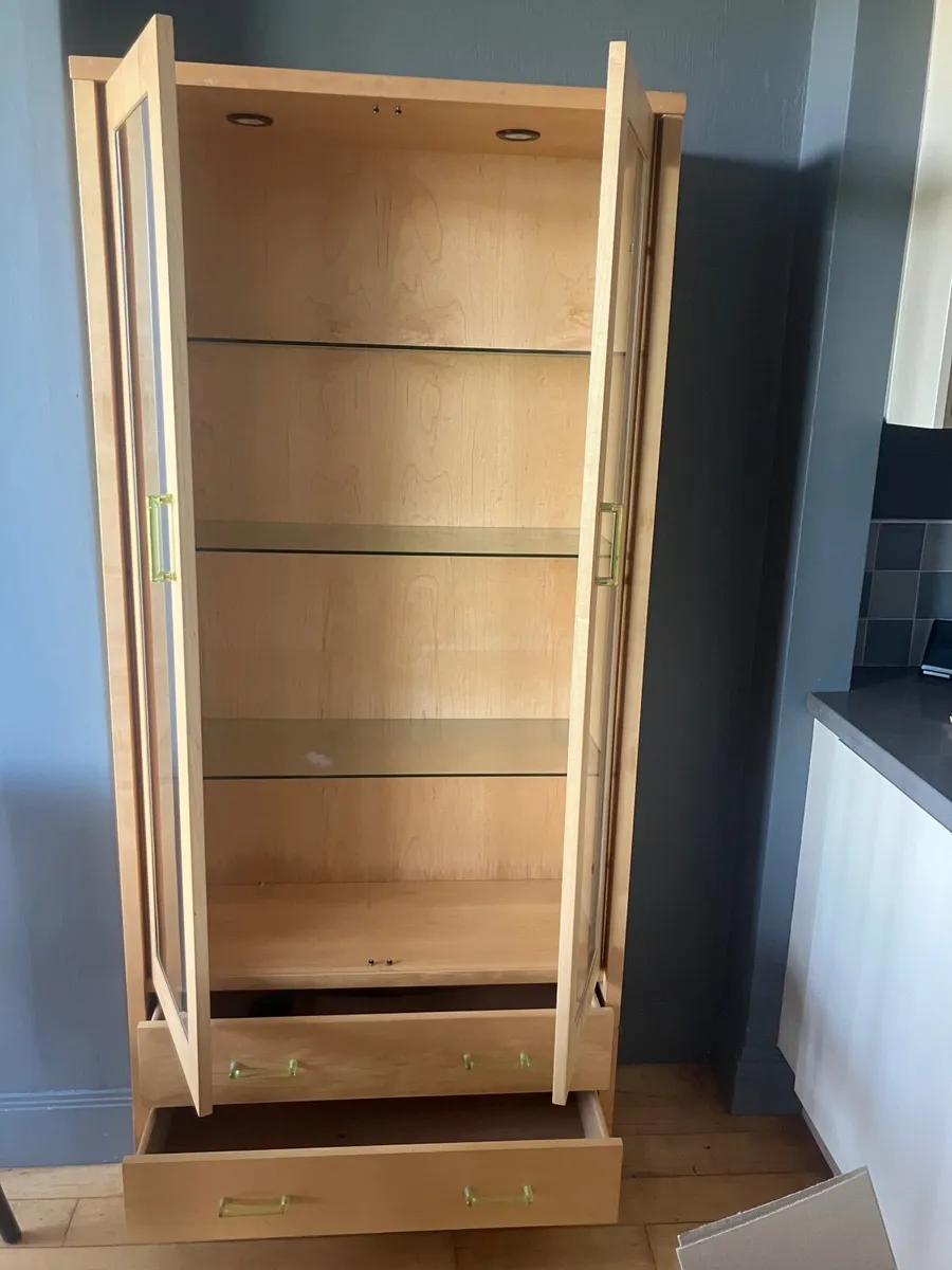 Maple Glass Cabinet - Image 1