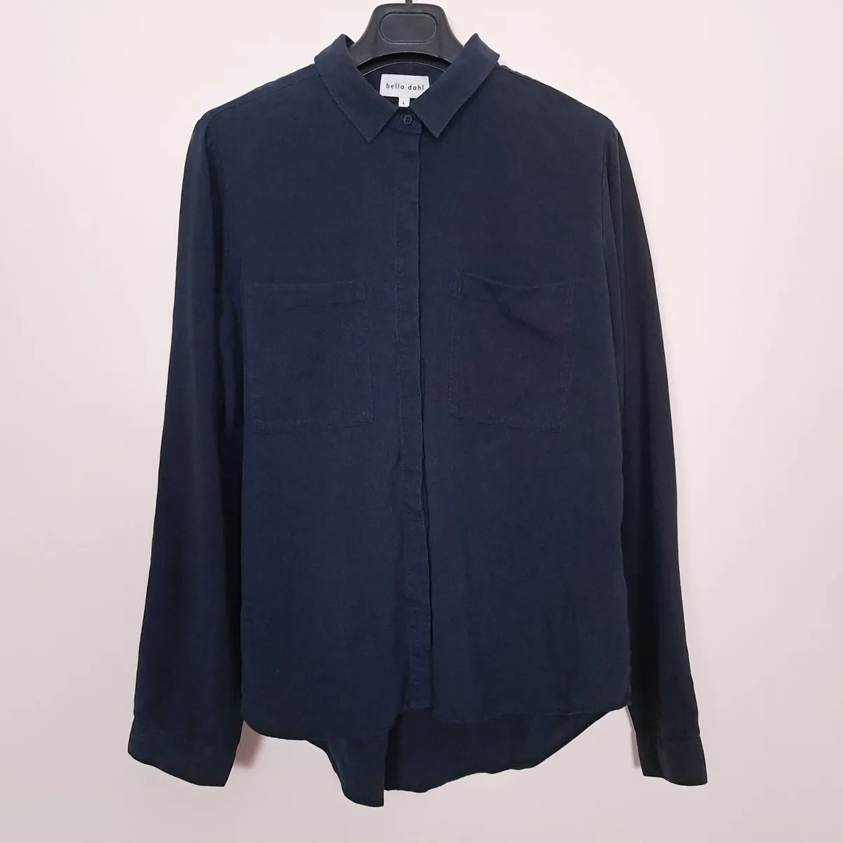 Bella Dahl Navy Blue Long Sleeve Button Up Shirt L - Image 1