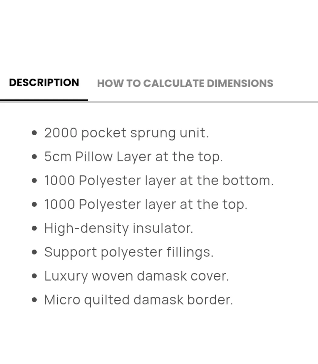 Tencel Memory Foam Mattresses 12 Inches deep - Image 2