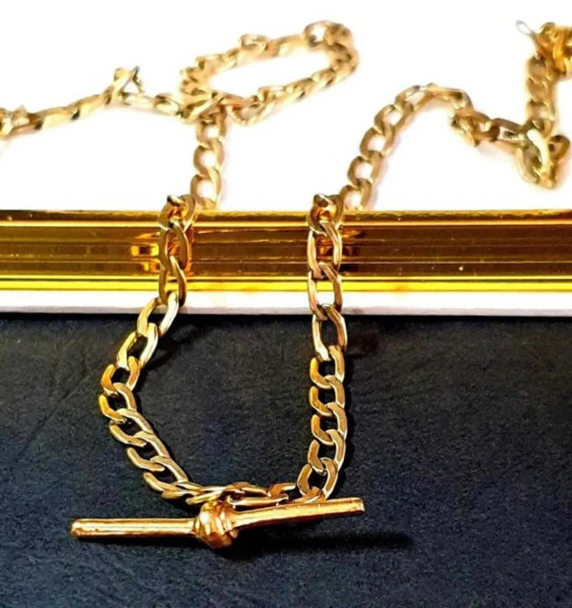 Vintage 9ct Gold Albert Chain - Image 2