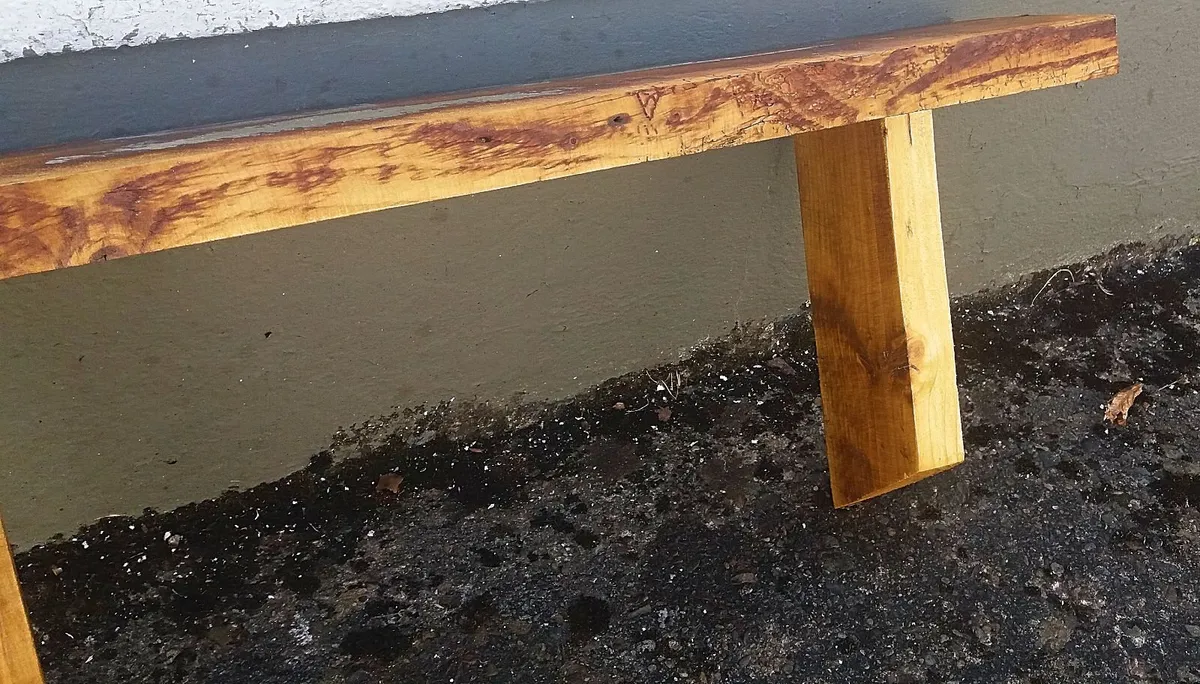 Rustic Floating Wood Beam Shelf / Mantle - Image 3