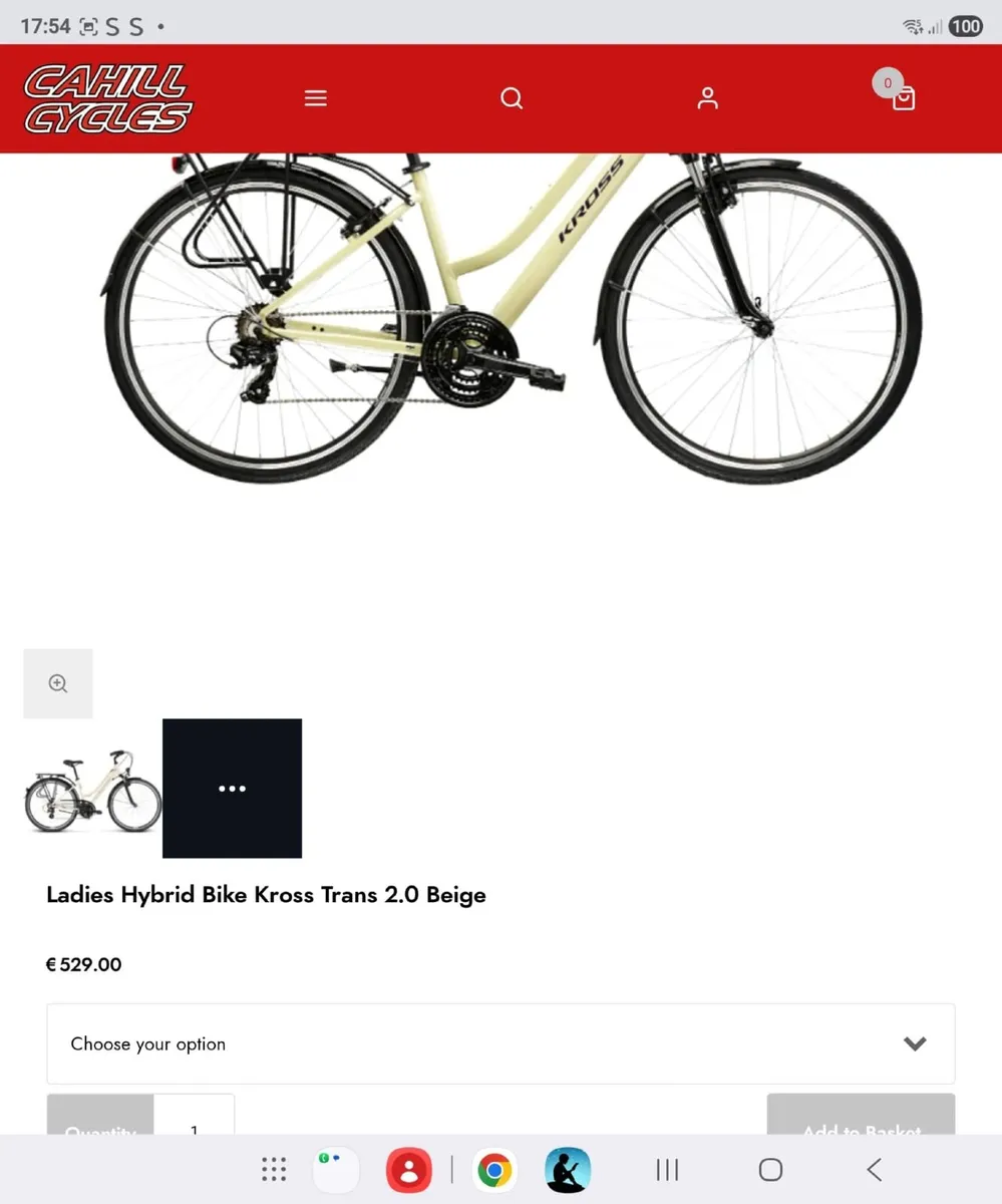 LADIES HYBRID BIKE KROSS TRANS 28 inch wheel - Image 2
