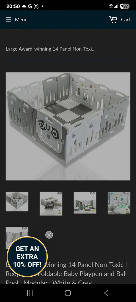 All stars Duo playpen with full set of foam tiles - Image 2