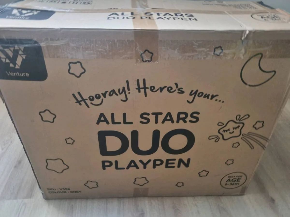 All stars Duo playpen with full set of foam tiles - Image 3