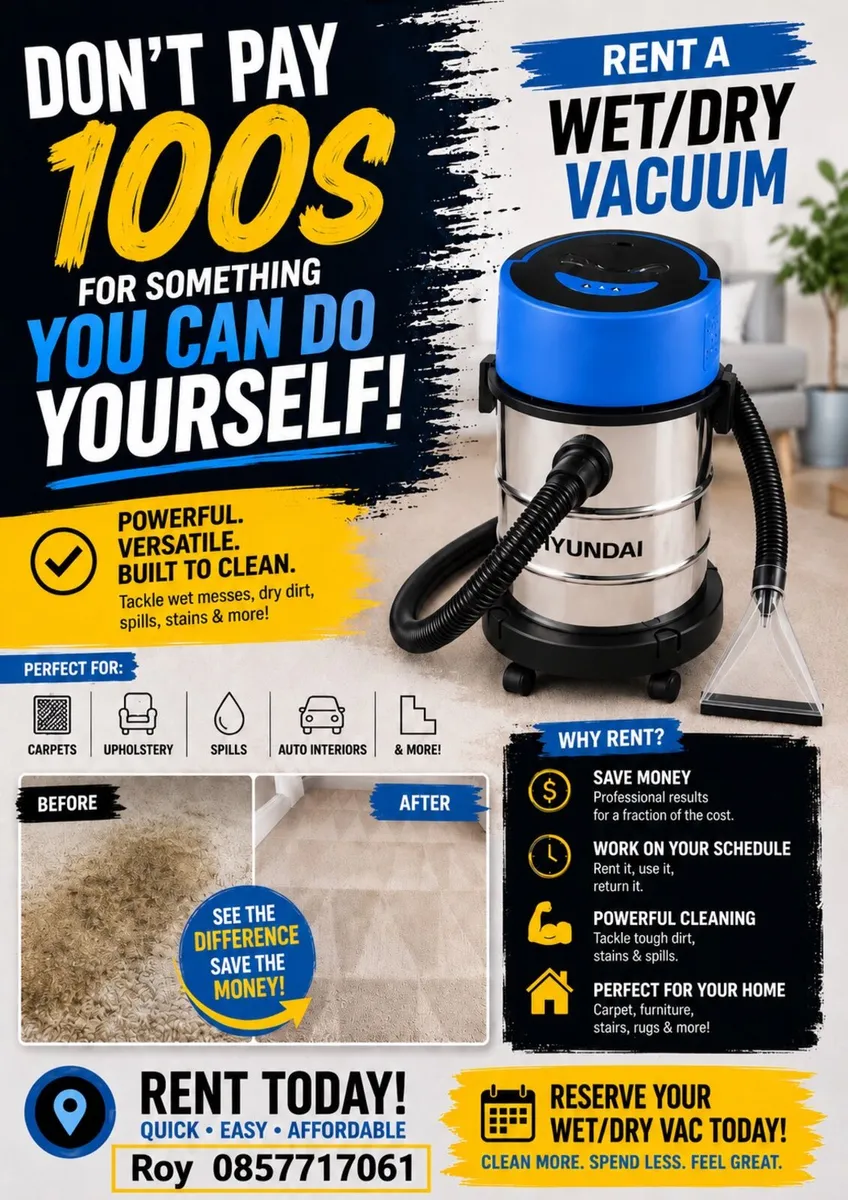 Rent a wet/dry Vaccum